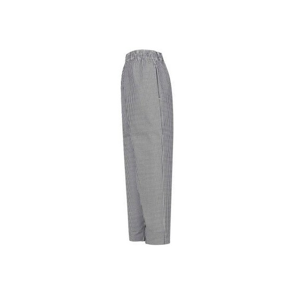Chef Designs Baggy Chef Pants, Black & White Check, Polyester/Cotton, 2XL